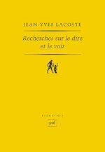 Télécharger le livre :  Recherches sur le dire et le voir