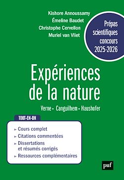 Télécharger le livre :  Expériences de la nature (Verne, Canguilhem, Haushofer) - Épreuves français-philosophie - Prépas scientifiques Concours 2025-2026