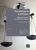Télécharger le livre :  Vocabulaire juridique