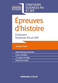 Télécharger le livre :  Epreuves d'histoire - Concours Sciences Po et IEP