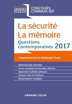Télécharger le livre :  La sécurité. La mémoire. Question contemporaine 2017