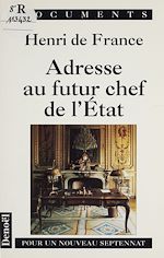 Télécharger le livre :  Adresse au futur chef de l'État