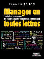 Télécharger le livre :  Manager en toutes lettres