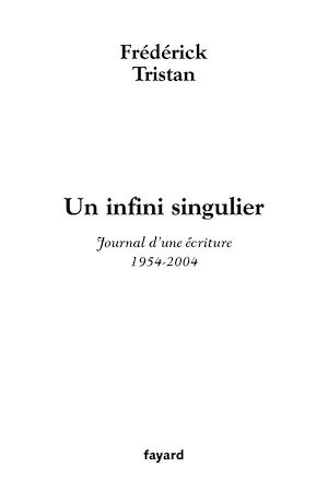 Téléchargez le livre :  Un infini singulier