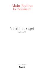 Télécharger le livre :  Le Séminaire - Vérité et sujet