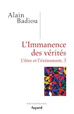 Télécharger le livre :  L'immanence des vérités