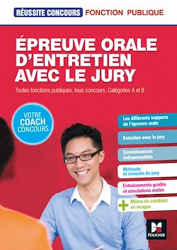 Télécharger le livre :  Réussite Concours - Épreuve orale d'entretien avec le jury - Toutes fonct publiq, cat A et B - Epub