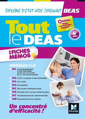TOUT LE DEAS EN FICHES MEMOS - IFAS - DIPLOME ETAT AIDE-SOIGNANT 4E ED - REVISION