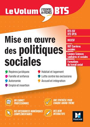 Téléchargez le livre :  Le Volum' BTS - Mise en oeuvre des politiques sociales - 6e édition - Révision