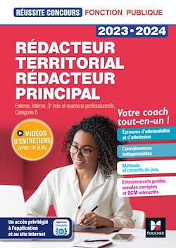 Télécharger le livre :  Réussite Concours - Rédacteur territorial/principal - 2023-2024 - Préparation complète