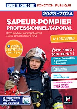 Télécharger le livre :  Réussite Concours Sapeur-pompier professionnel/caporal - 2023-2024 - Préparation complète