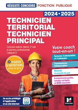 Télécharger le livre :  Réussite Concours - Technicien territorial/principal - Préparation complète 2024-2025