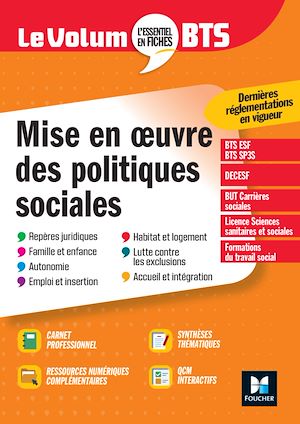 Téléchargez le livre :  Le Volum' BTS - Mise en oeuvre des politiques sociales - 7e édition - Révision