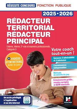 Télécharger le livre :  Réussite Concours - Rédacteur territorial/principal - 2025-2026 - Préparation complète
