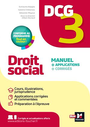 Téléchargez le livre :  DCG 3 - Droit social - Manuel et applications - Millésime 2025-2026