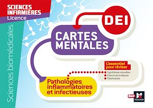 Téléchargez le livre :  Diplôme Infirmier - DEI - Cartes mentales - Pathologies inflammatoires et infectieuses