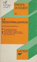 Télécharger le livre :  La Décentralisation