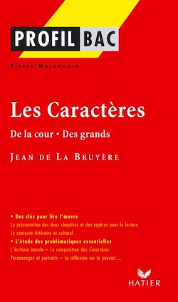 Télécharger le livre :  Profil - La Bruyère (Jean de) : Les Caractères (De la cour - Des grands)