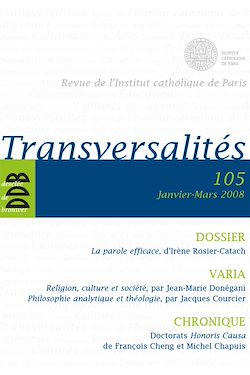 Télécharger le livre :  Transversalités n°105