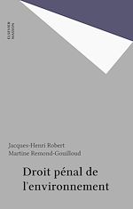Télécharger le livre :  Droit pénal de l'environnement