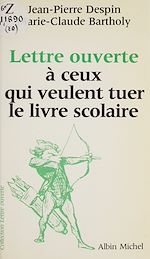Download this eBook Lettre ouverte à ceux qui veulent tuer le livre scolaire
