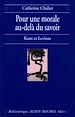 Télécharger le livre :  Pour une morale au-delà du savoir