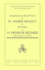 Télécharger le livre :  Discours de réception à l'Académie française