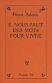 Télécharger le livre :  Il nous faut des mots pour vivre