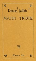 Télécharger le livre :  Matin triste