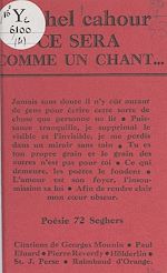 Télécharger le livre :  Ce sera comme un chant...