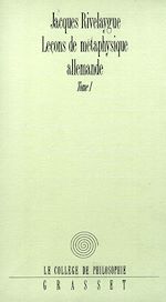 Télécharger le livre :  Leçons de métaphysique allemande T01