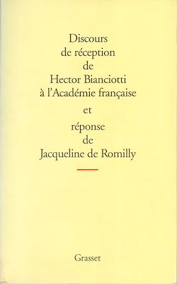 Télécharger le livre :  Discours de reception à l'académie française