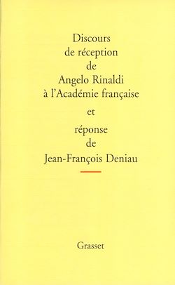 Télécharger le livre :  Discours de réception à l'Académie Française