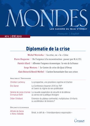 Téléchargez le livre :  Mondes n°4 - Les cahiers du Quai d'Orsay