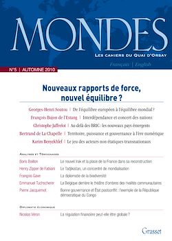 Télécharger le livre :  Mondes n°5 - Les cahiers du Quai d'Orsay