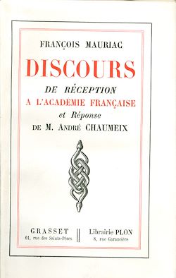 Télécharger le livre :  Discours de réception à l'Académie française