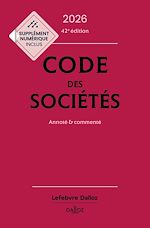 Télécharger le livre :  Code des sociétés 2026 42ed - Annoté & commenté
