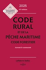 Download this eBook Code rural et de la pêche maritime code forestier - 2025-2026 - 45ème edition