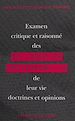 Télécharger le livre :  Examen critique et raisonné des philosophes contemporains, de leur vie, doctrines et opinions