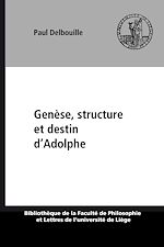 Télécharger le livre :  Genèse, structure et destin d'Adolphe