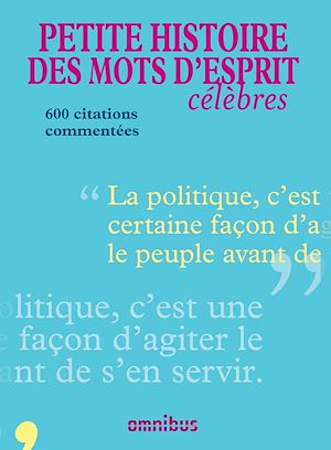 Téléchargez le livre :  Petite histoire des mots d'esprits célèbres