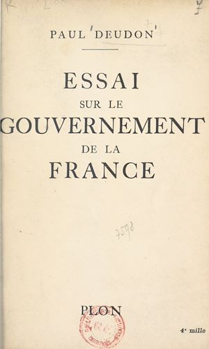 Download the eBook: Essai sur le gouvernement de la France