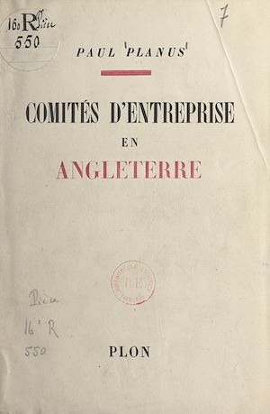 Téléchargez le livre :  Comités d'entreprise en Angleterre