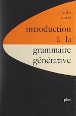 Télécharger le livre :  Introduction à la grammaire générative