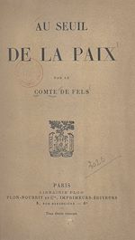Télécharger le livre :  Au seuil de la paix