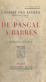 Télécharger le livre :  De Pascal à Barrès