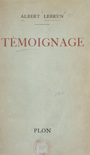 Téléchargez le livre :  Témoignage