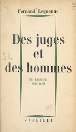 Download this eBook Des juges et des hommes