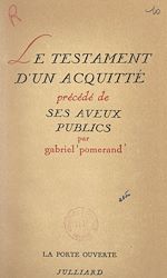 Download this eBook Le testament d'un acquitté