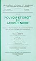 Télécharger le livre :  Pouvoir et droit en Afrique noire